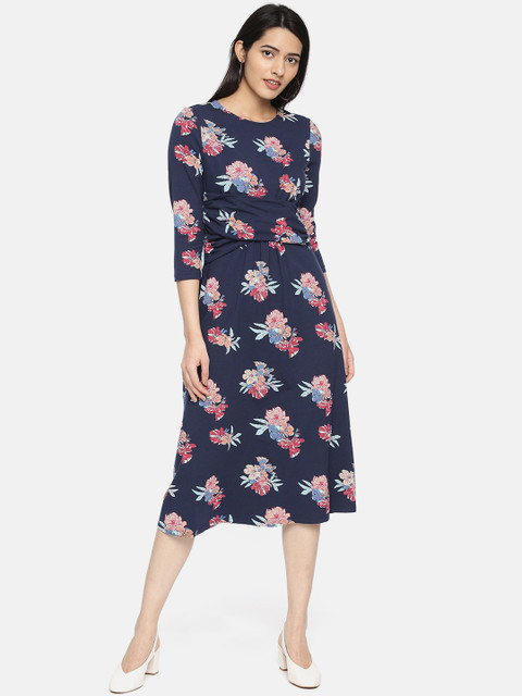 

Vero Moda Women Navy Blue Printed A-Line Dress