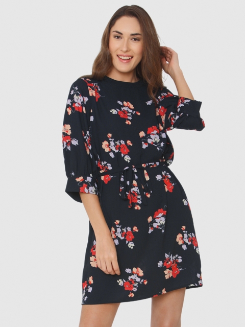 

Vero Moda Women Navy Blue Printed A-Line Dress