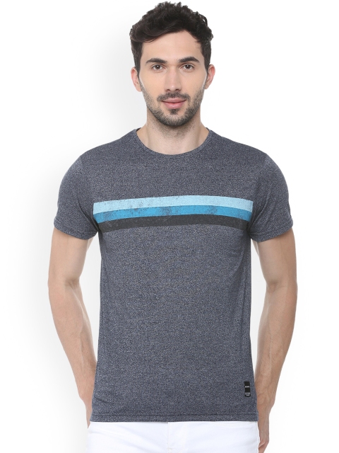 

People Men Grey Solid Round Neck T-shirt