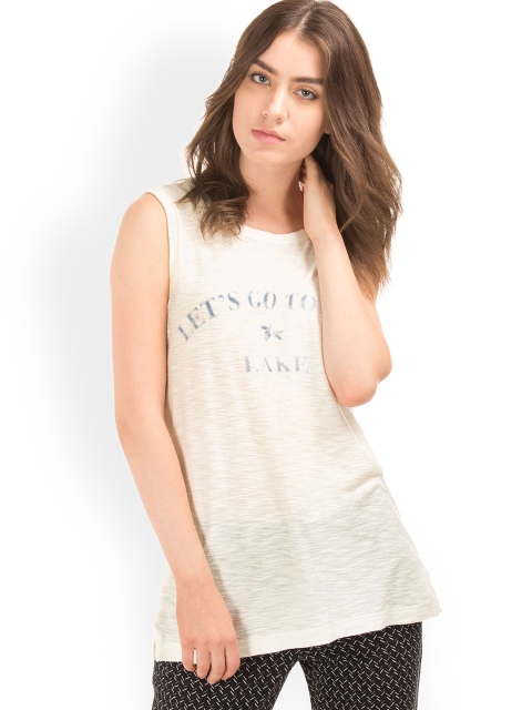 

GAP Women Yellow Pure Cotton Top