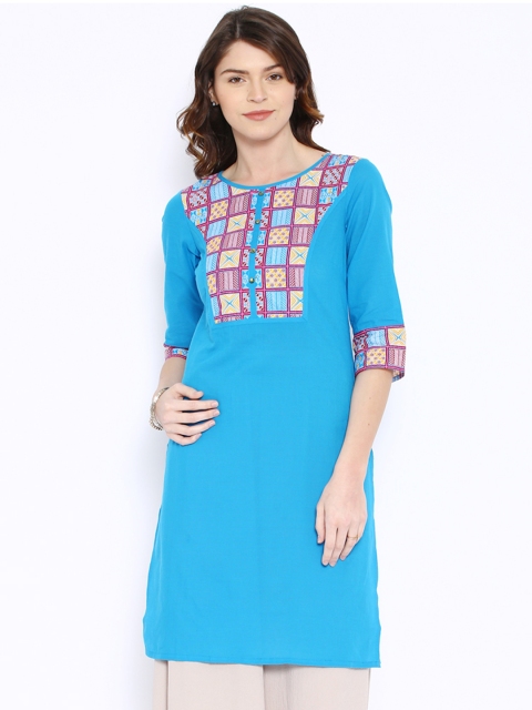 

Aurelia Blue Printed Kurta