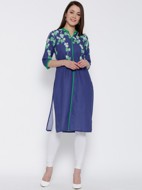 

Aurelia Blue Printed Kurta