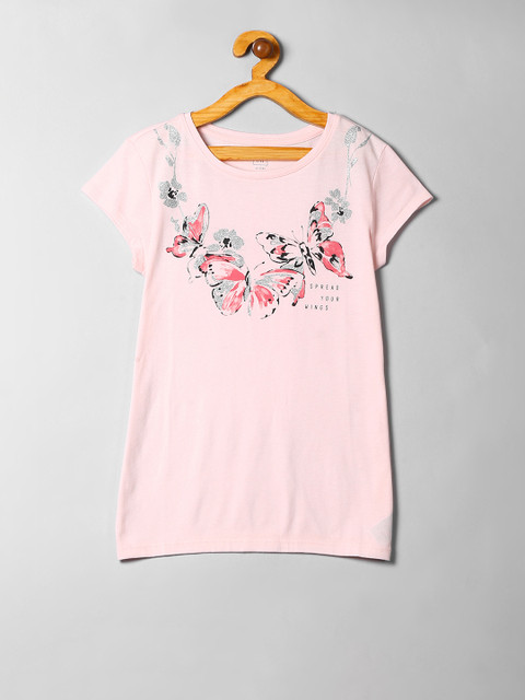 

GAP Girls Pink Printed T-Shirt