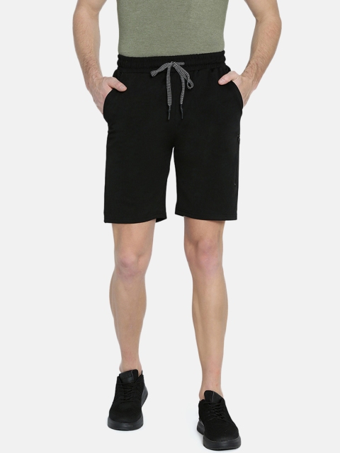 

Breakbounce Men Black Solid Slim Fit Regular Shorts