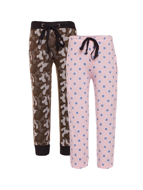 

VIMAL JONNEY Boys Pack of 2 Slim Fit Lounge Pants K1_PRT-NO.5_K9_02, Pink