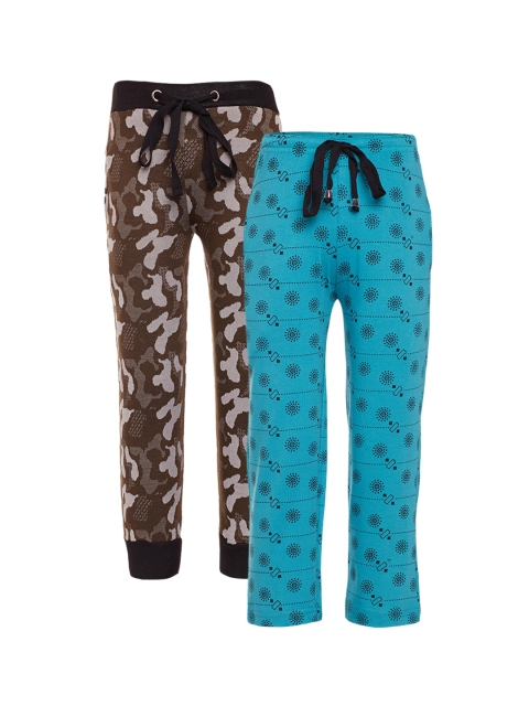 

VIMAL JONNEY Boys Pack of 2 Slim Fit Track Pants, Blue