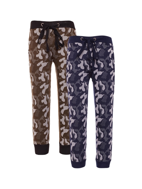 

VIMAL JONNEY Boys Pack of 2 Slim Fit Track Pants, Olive