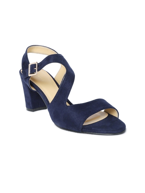 

HEATWAVE Women Navy Blue Suede Solid Heels