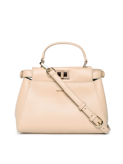

HEATWAVE Beige Solid Handheld Bag