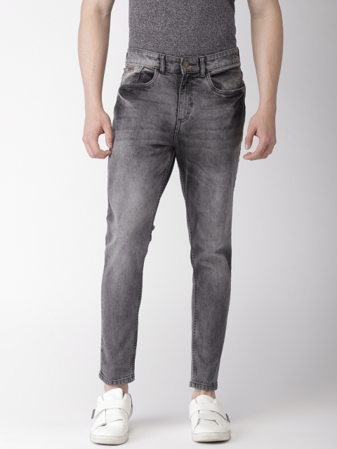 

Club York Men Black Slim Fit Mid-Rise Clean Look Stretchable Cropped Jeans