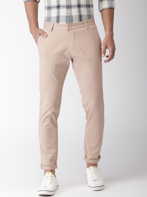 

Club York Men Beige Slim Fit Solid Chinos