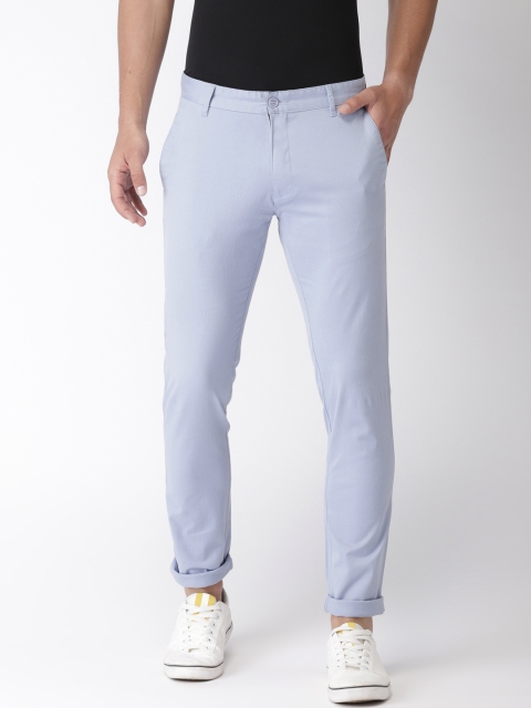 

Club York Men Blue Slim Fit Solid Chinos