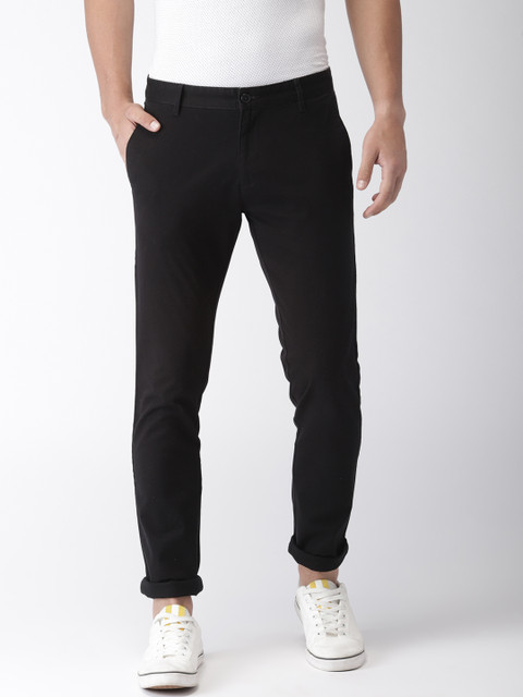 

Club York Men Black Slim Fit Solid Chinos