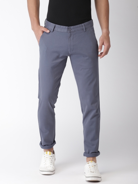 

Club York Men Blue Slim Fit Solid Chinos