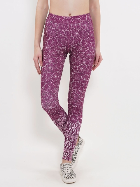 

Sweet Dreams Women Burgundy Printed Tights