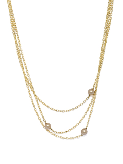 

Pipa BellaKira Layered Necklace Embellished With Gold Swarovski Pearls