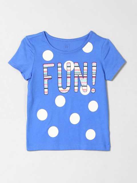 

GAP Boys Blue Printed T-shirt