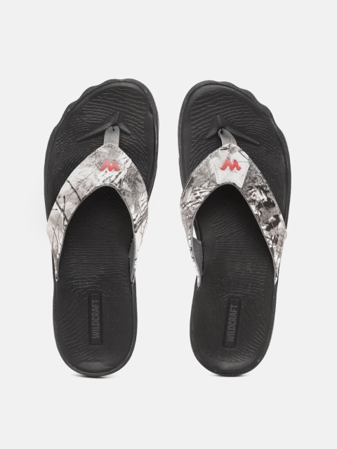 

Wildcraft Men Grey & Black Printed Thong Flip-Flops