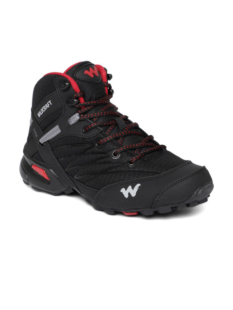 

Wildcraft Men Black RuNX TR Hugo Solid Mid-Top Trekking Shoes