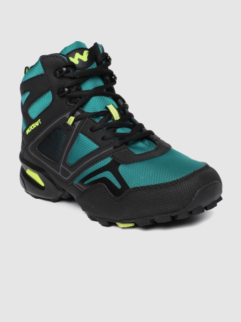 

Wildcraft Men Green Solid RuNX TR Fury Mid-Top Trekking Shoes