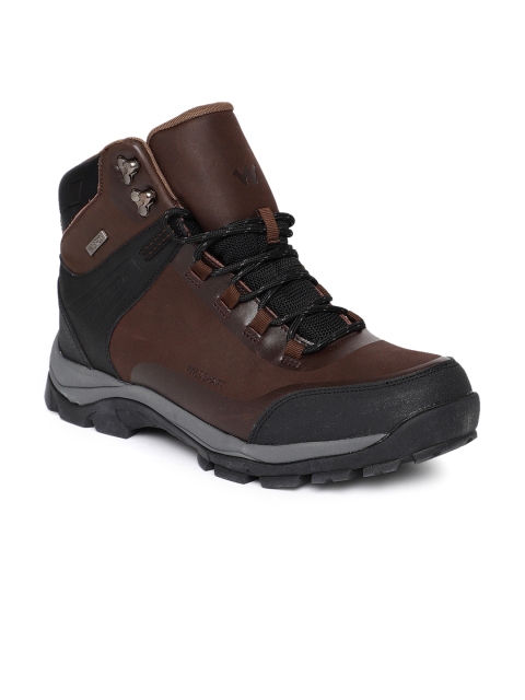 

Wildcraft Men Brown Solid Mid-Top Leather Trekking Shoes