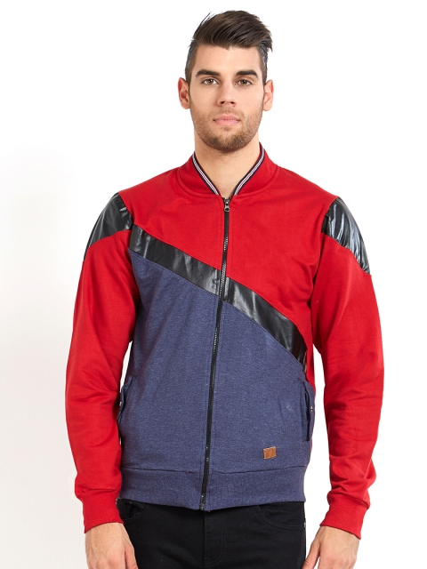 

Maniac Men Red Colourblocked Windcheater and Water Resistant Bomber