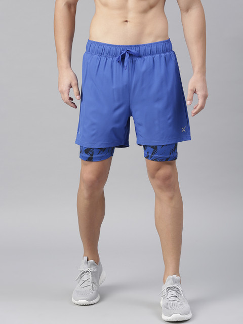 

HRX by Hrithik Roshan Men Blue Solid Rapid Dry Sports Shorts