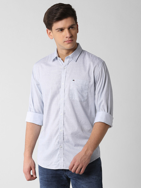 

Peter England Casuals Men Blue Regular Fit Printed Casual Shirt