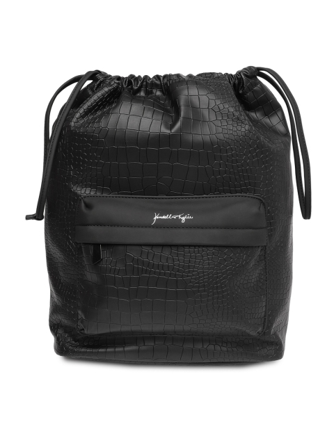 

FOREVER 21 Women Black Textured Backpack