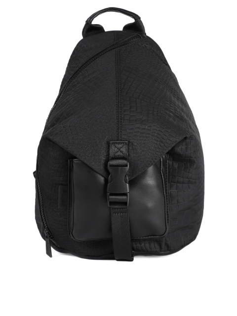 

FOREVER 21 Women Black Textured Backpack