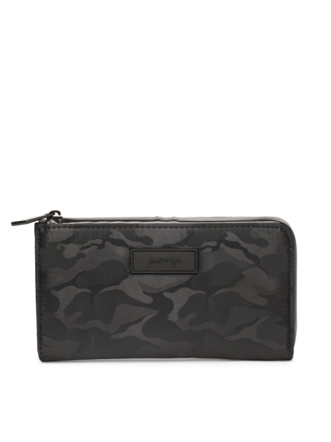 

FOREVER 21 Women Black Printed Zip Around Wallet