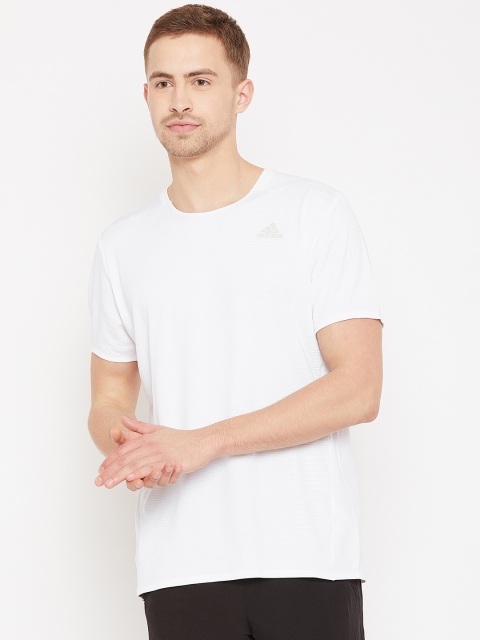 

ADIDAS Men White Solid Climachill Running T-shirt