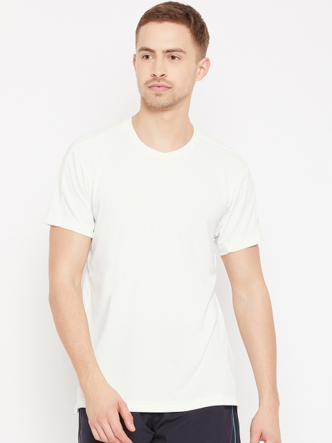 

ADIDAS Men White Self-Design Climachill Tennis T-shirt