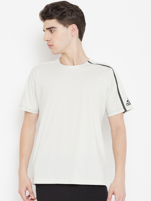 

ADIDAS Men Off-White Solid Z.N.E T-Shirt