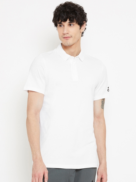 

ADIDAS Men White Must-Have Plain Polo Collar T-shirt