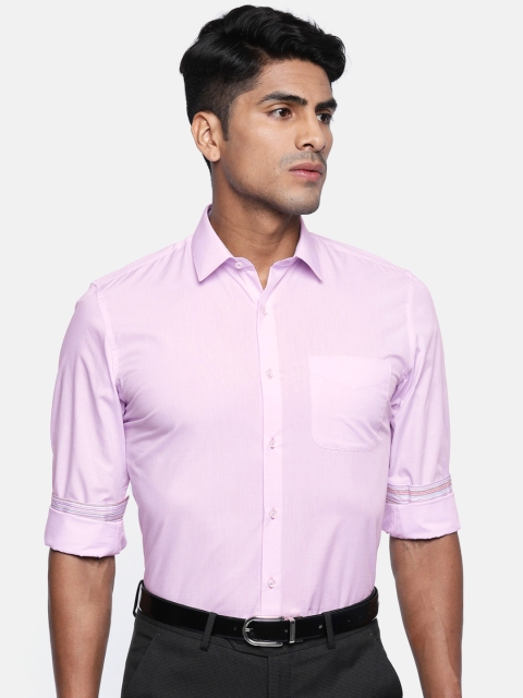 

Peter England Men Purple Slim Fit Self Design Formal Shirt