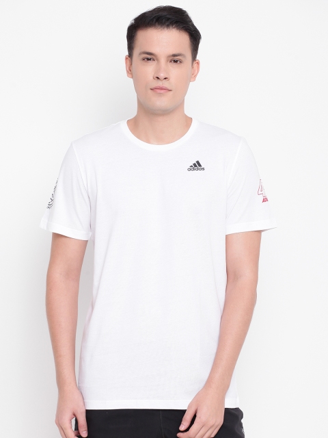 

ADIDAS Men White SID 360 ADI Printed Round Neck T-shirt