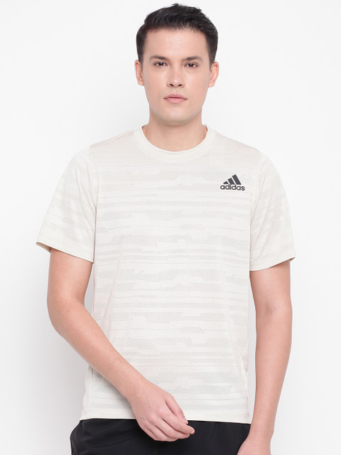 

ADIDAS Men Off-White Freelift Graphic Jacquard T-shirt