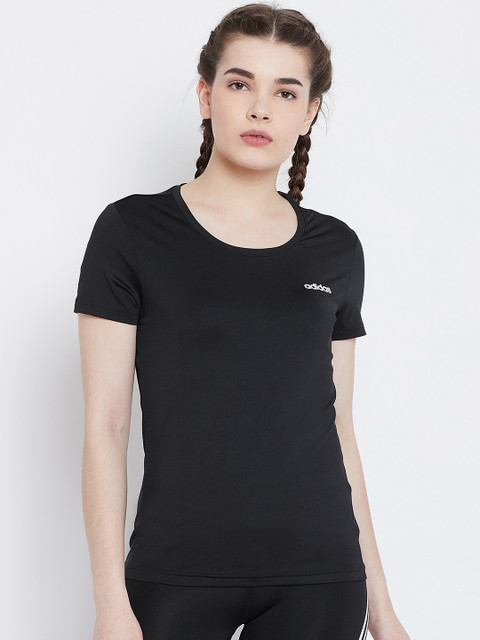 

ADIDAS Black Round Neck T-Shirt