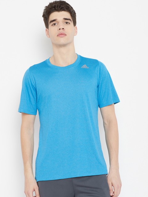 

ADIDAS Men Blue Solid FreeLift 360 T-Shirt