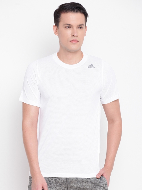 

ADIDAS Men White Freelift Climalite Solid Training T-shirt