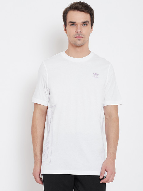 

ADIDAS Men White Solid Bandana T-Shirt