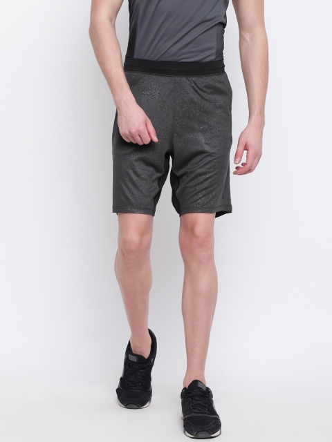 

ADIDAS Men Charcoal Grey Solid Regular Fit Sports Shorts