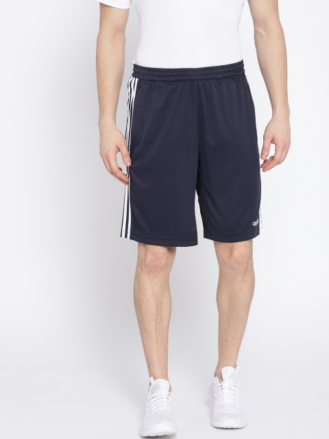 

ADIDAS Men Navy Blue Solid D2M Knit Sports Shorts