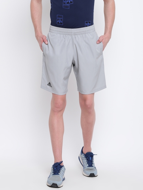 

ADIDAS Men Grey Solid CLUB 9 Sports Shorts