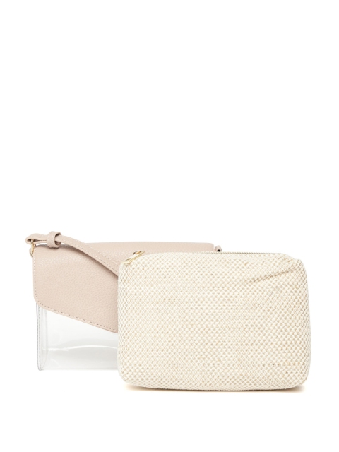 

Accessorize Nude & Pink Solid Sling Bag With Pouch