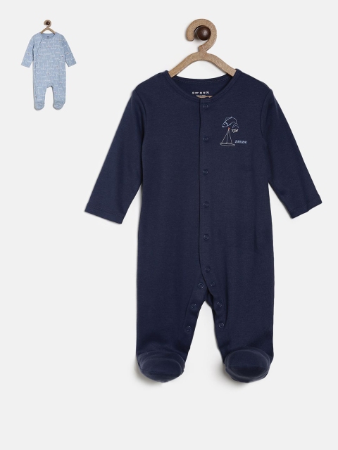 

MINI KLUB Boys Pack of 2 Sleepsuits, Blue