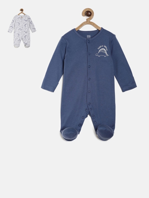 

MINI KLUB Boys Pack of 2 Sleepsuits, Grey