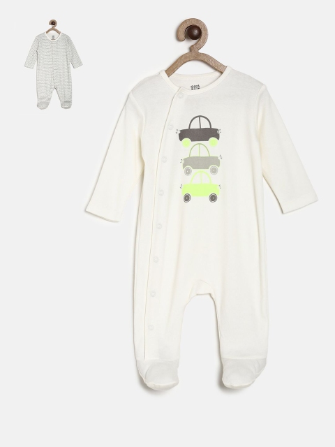 

MINI KLUB Girls Pack Of 2 Sleepsuits, Grey melange