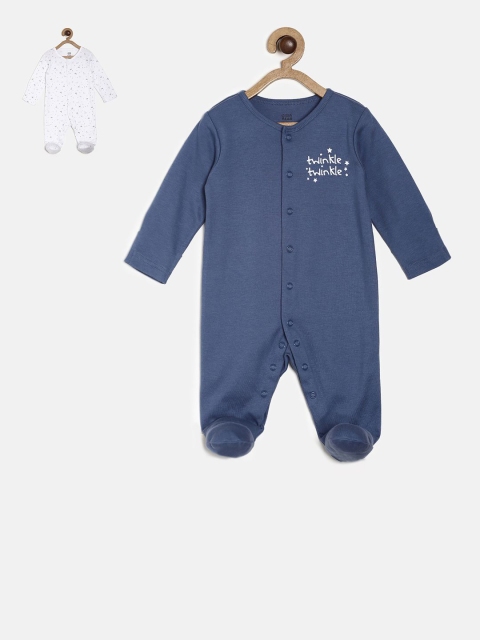 

MINI KLUB Boys Pack of 2 Sleepsuits, White
